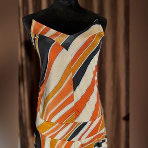 Vintage mini dress. Spaghetti strap, polyester with silky feel. AWESOME!